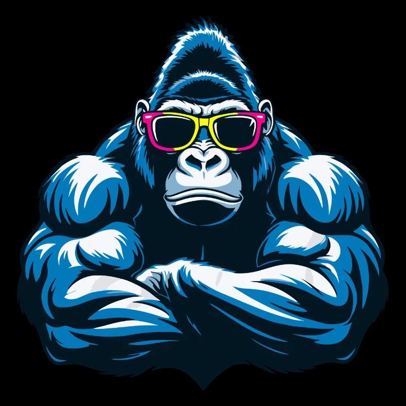 Gorille bodybuilder cool