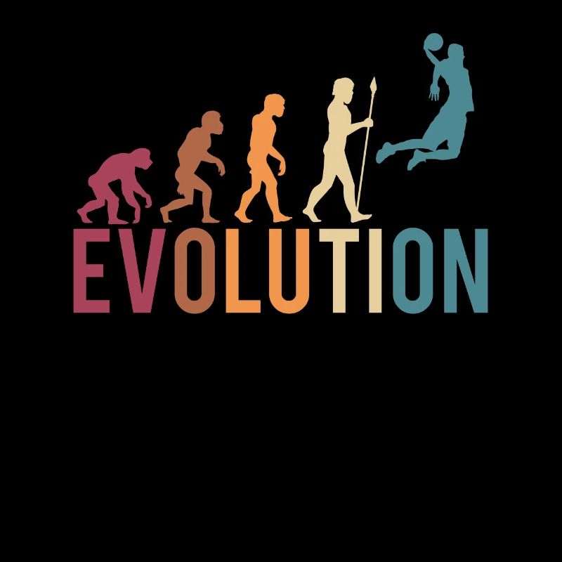 Basketball Evolution Retro Vintage
