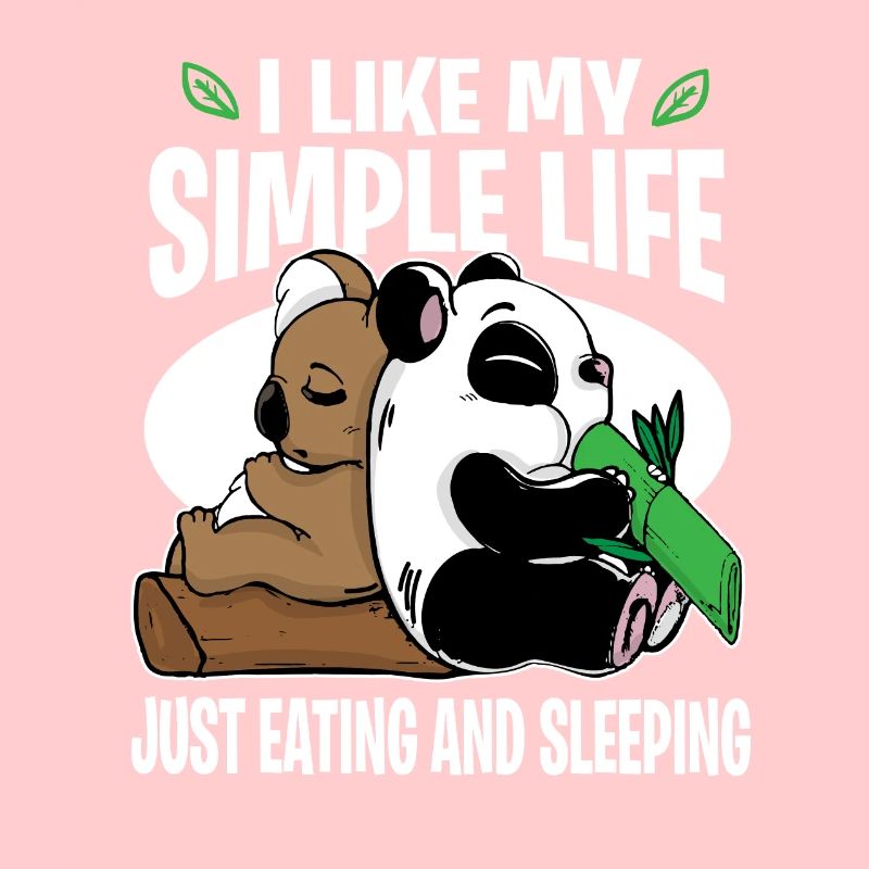 Panda Koala Bear Lazy Sleeping Eating Couch Gift