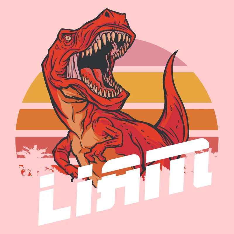 LIAM - Schöner Jungen Name mit T-REX Dino