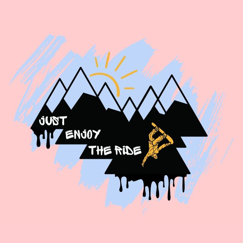 Profitez simplement de la balade - Snowboarder