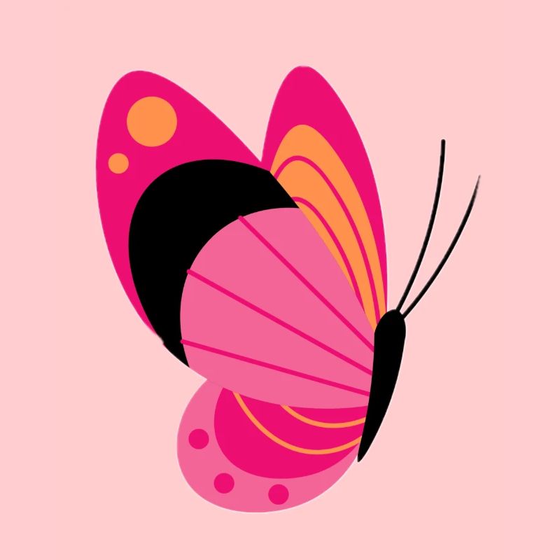 Papillon rose