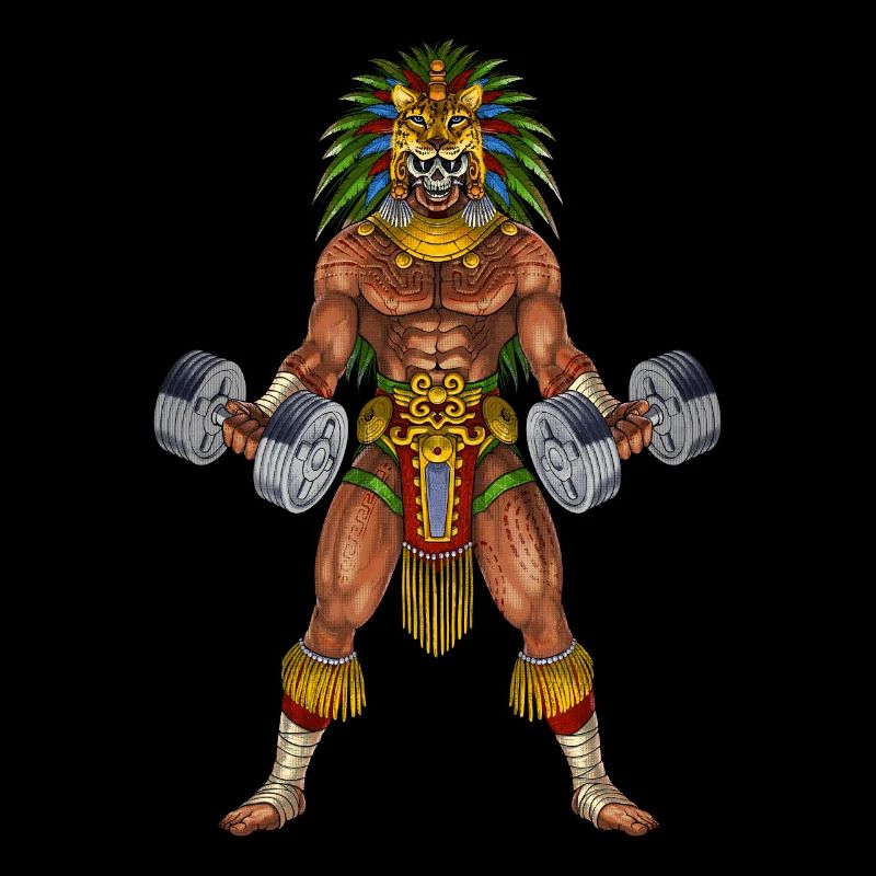 Aztekischer Krieger Bodybuilder