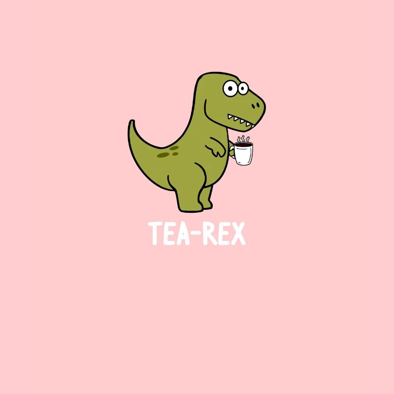Verschiedene Seiten eines Dinosauriers Tea-Rex
