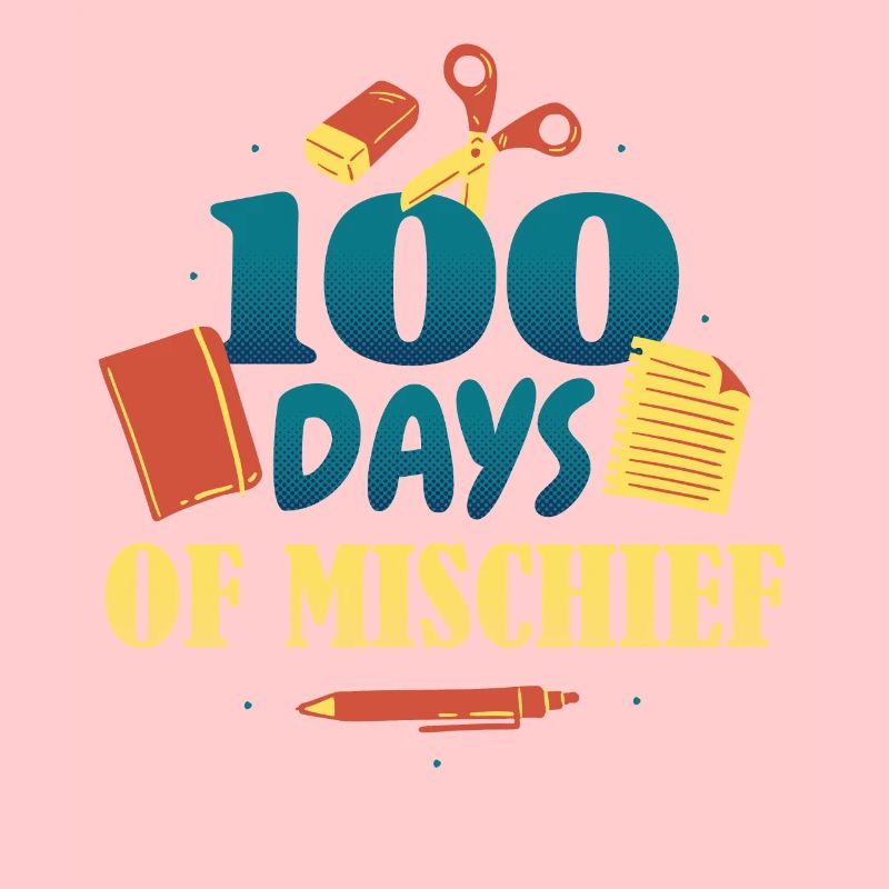 Bücher Stift 100. Tag des Unfugs 100 Tage Schule