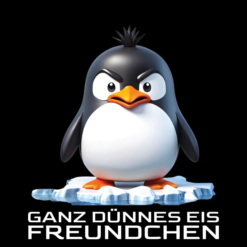 Ganz dünnes Eis Freundchen Pinguin