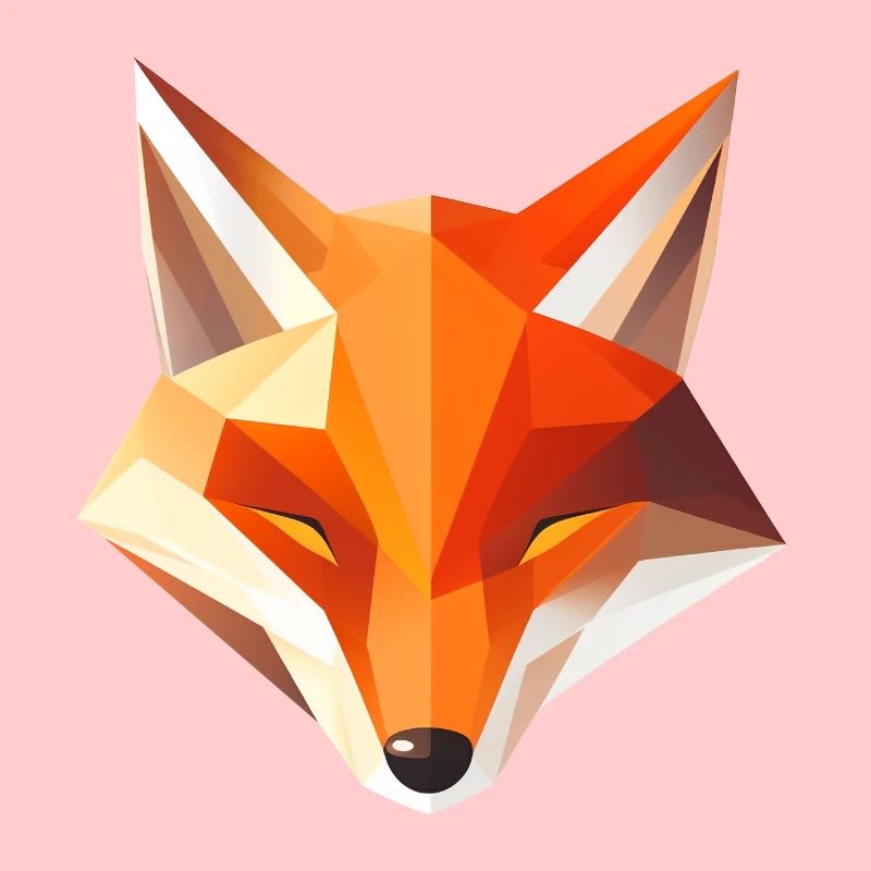Fuchs Kopf Low Poly Logo Design
