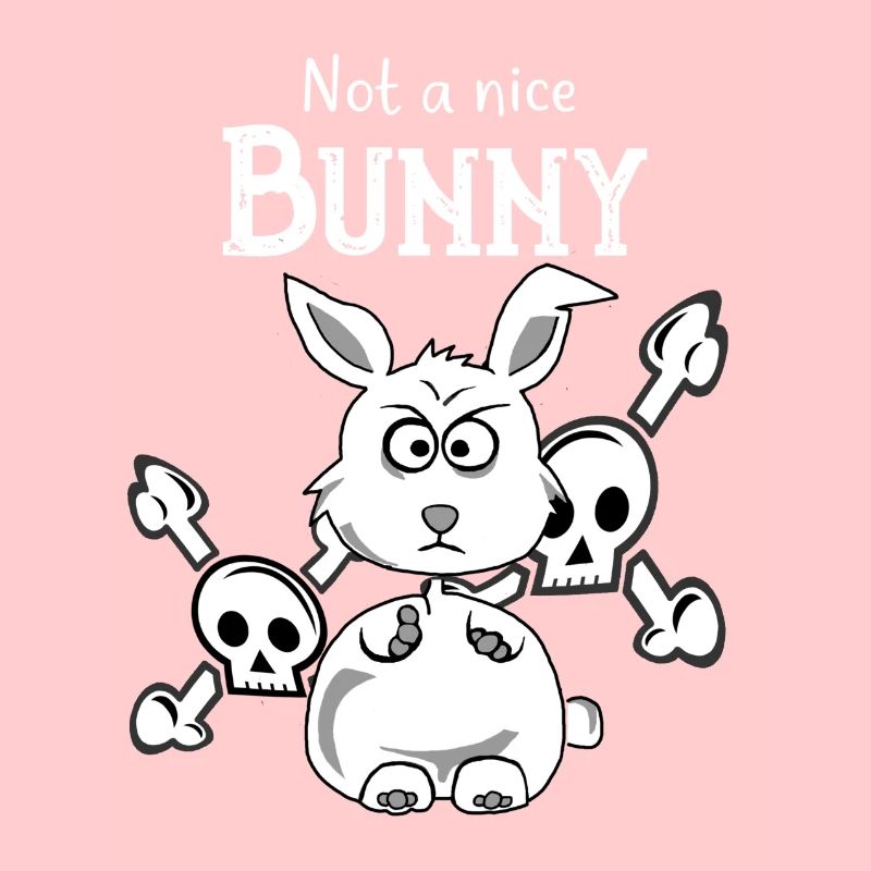 Not a nice . Pas de lapin mignon Skully Skulls