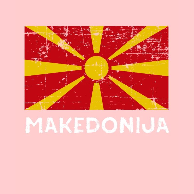 Macedonian Macedonia Distressed Flag