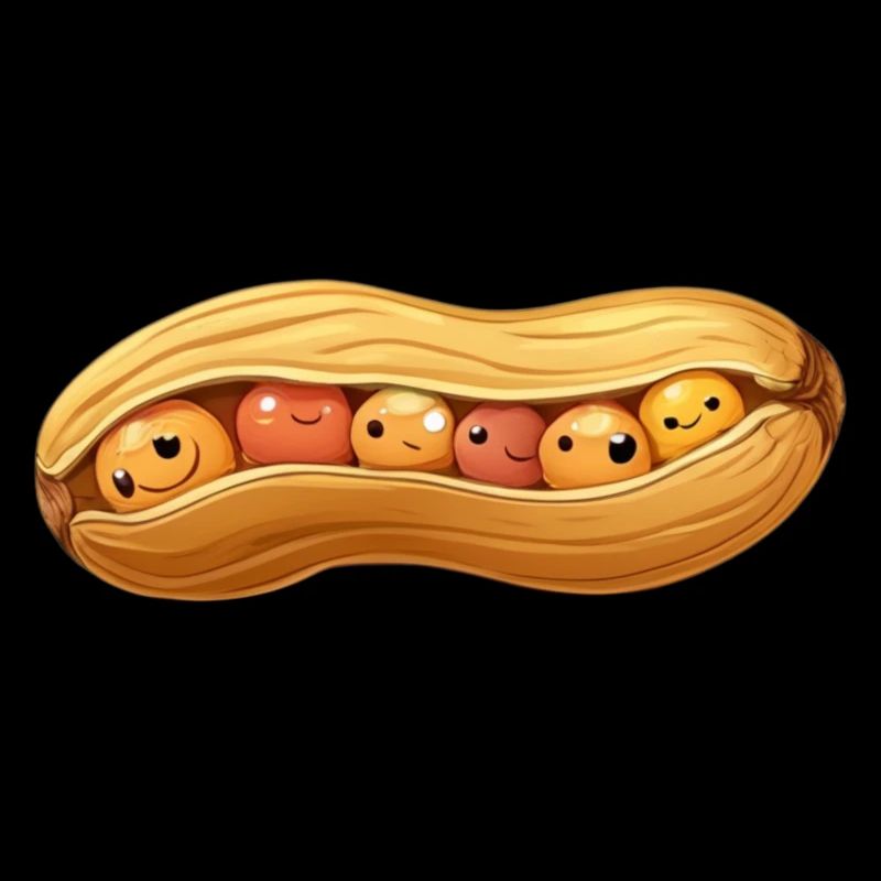 Peanut with funny nuts // Comic Illustration