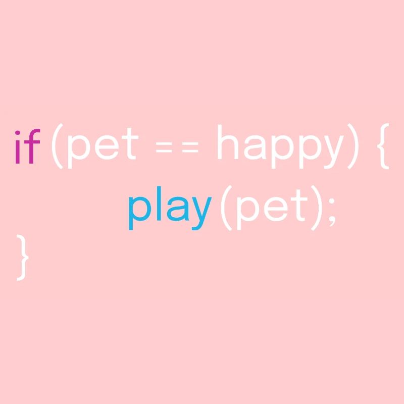 Lustiges Haustier- und Coding-Design