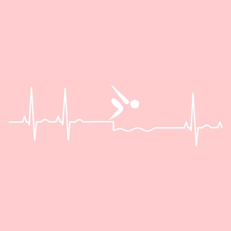 Love Diving Swimming ECG Water Swimmer
