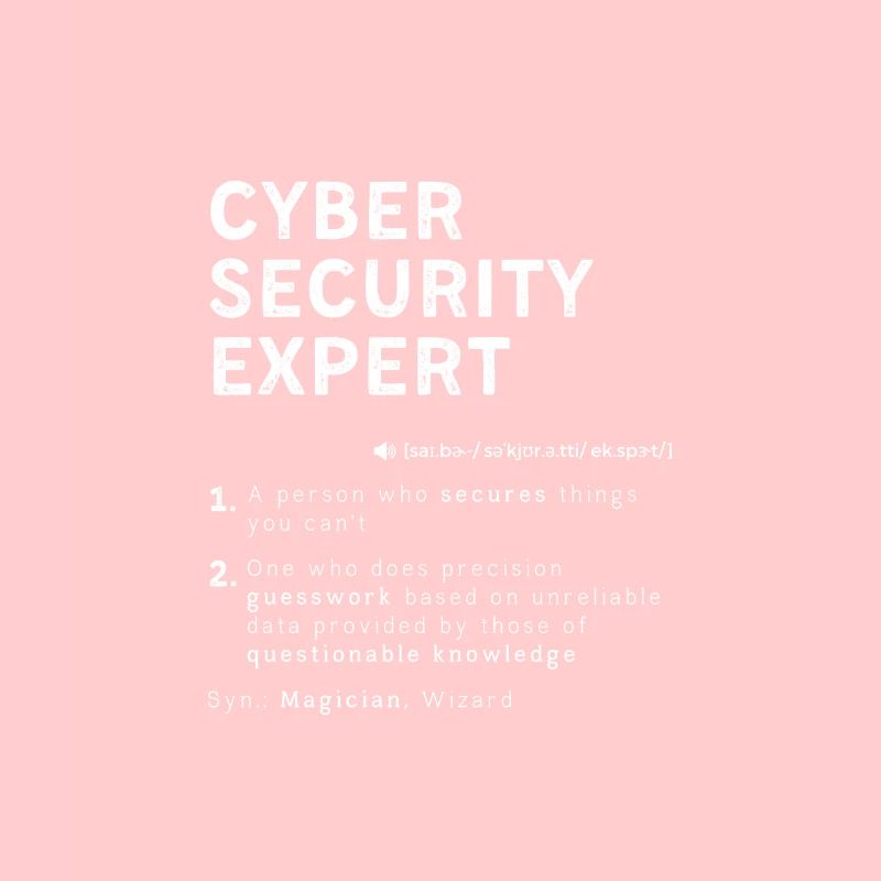 Ordinateur drôle de définition d’expert en cybersécurité