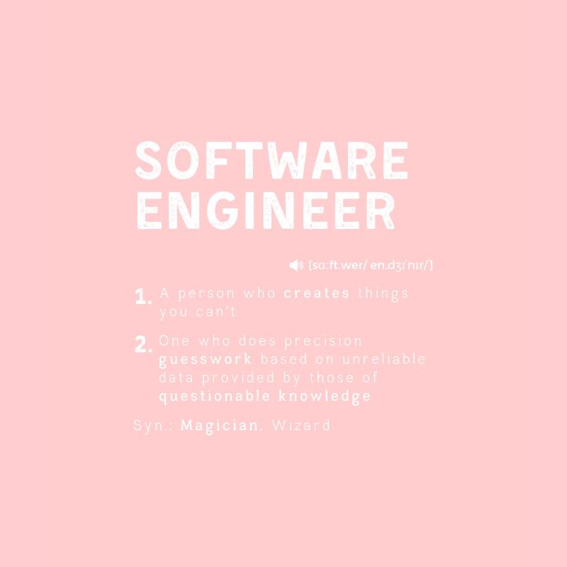 Funny Software Engineer Definition Computer Dev