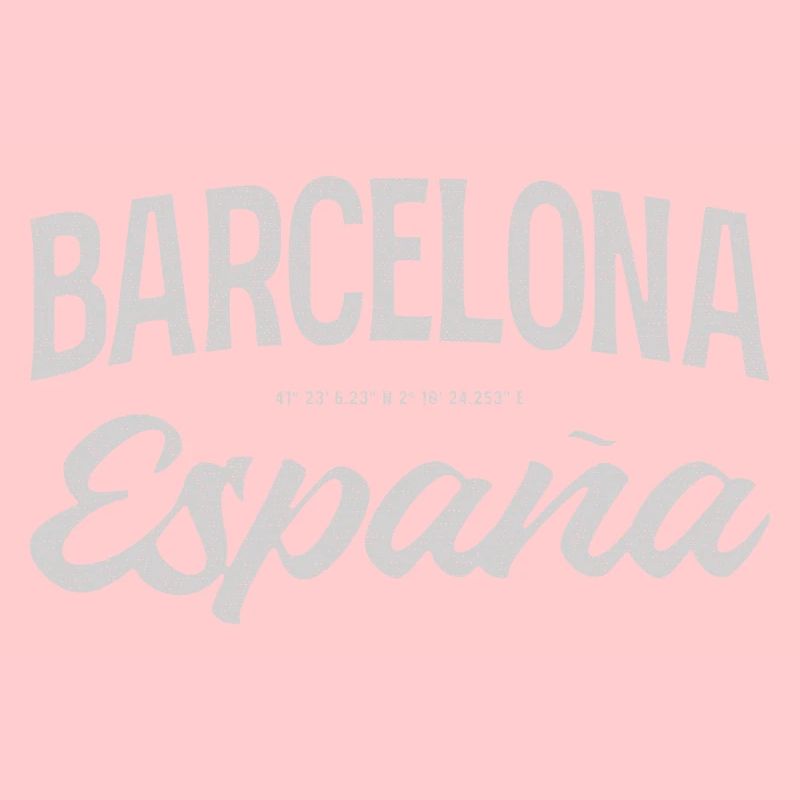 Barcelona Espana Script Design