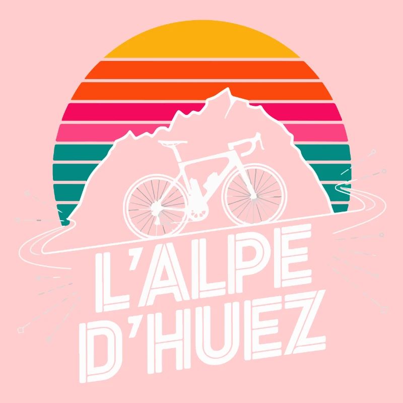 L’Alpe d’Huez Retro Cycling Design
