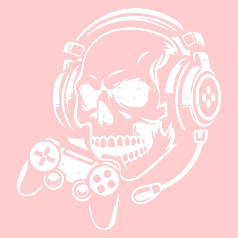 Crâne avec conception de casque de jeu