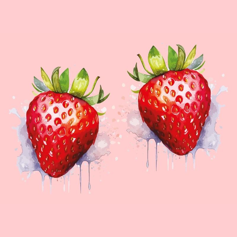 Wasserfarbene Erdbeeren 