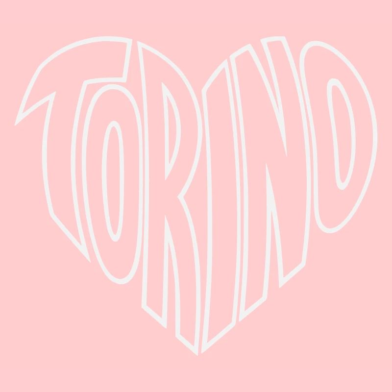 Torino, Turin Heart Typography