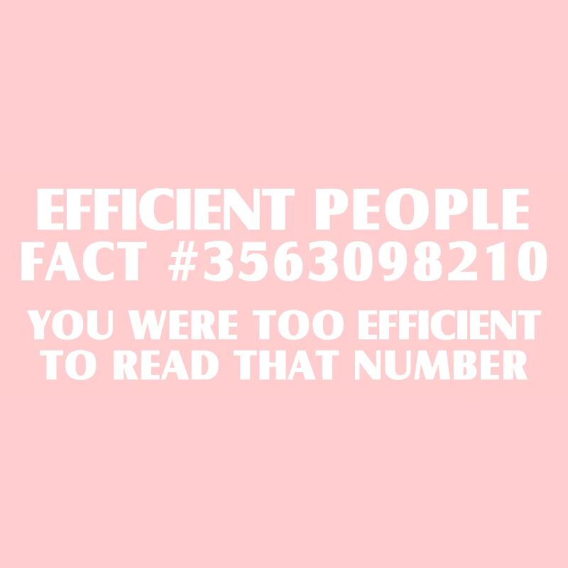 Efficient Nerd Shirt – Funny Computer Facts
