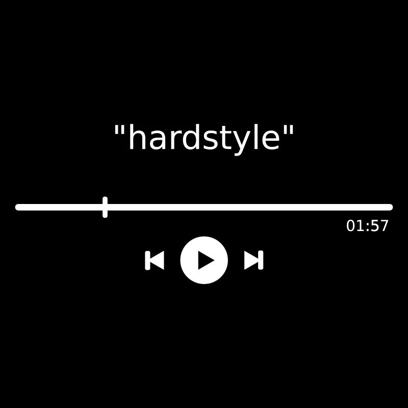 Hardstyle Music Player MP3 Streaming Play Button