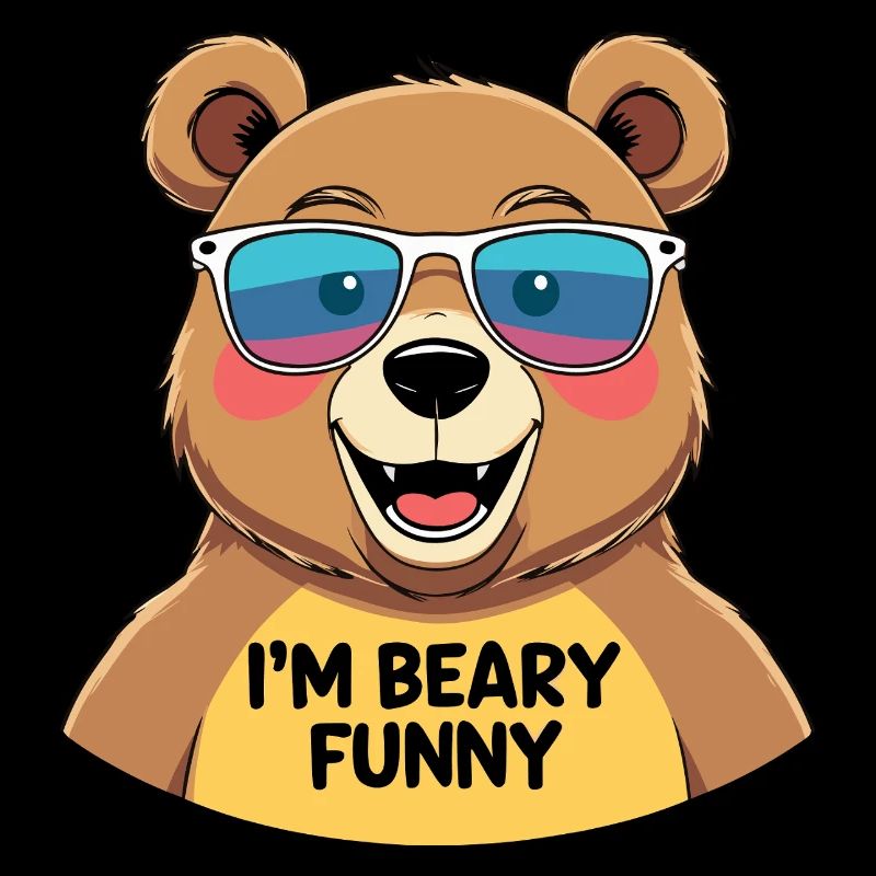 Funny bear with sunglasses