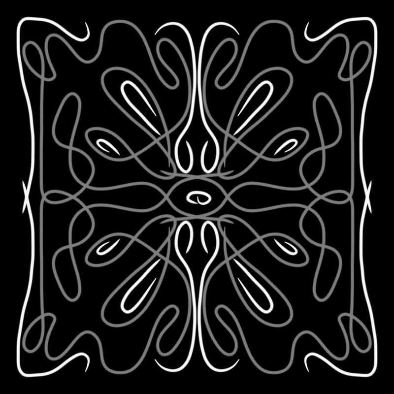 Symmetrical grey and white pattern