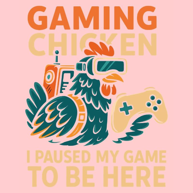 Poulet de jeu avec manette