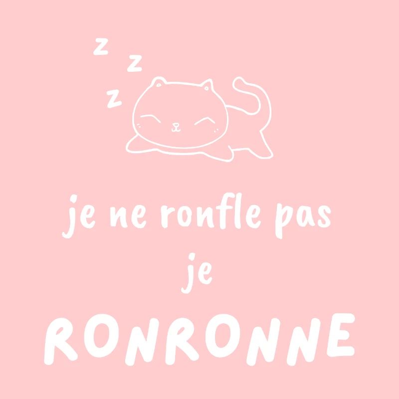 Je ne ronfle pas, je ronronne ! idée cadeau chat