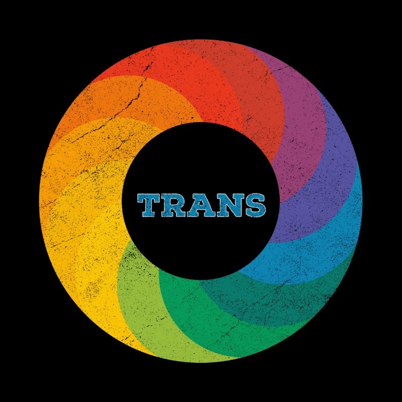 Bague arc-en-ciel « Trans » bleu bébé