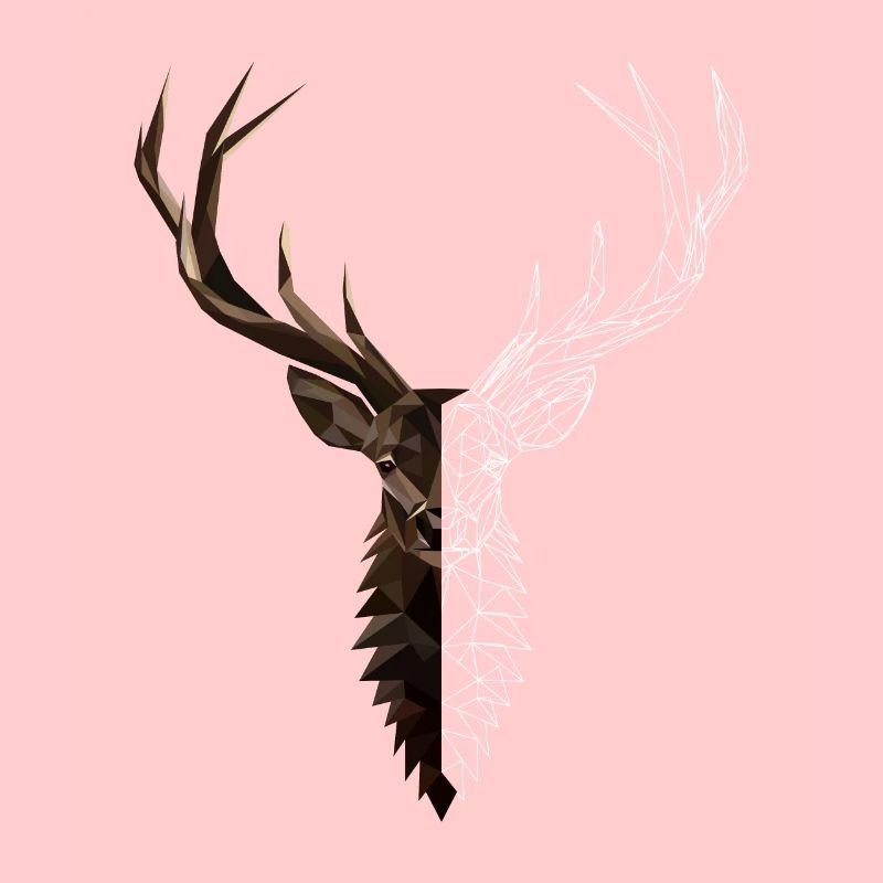 Hirsch Polygon Kunst