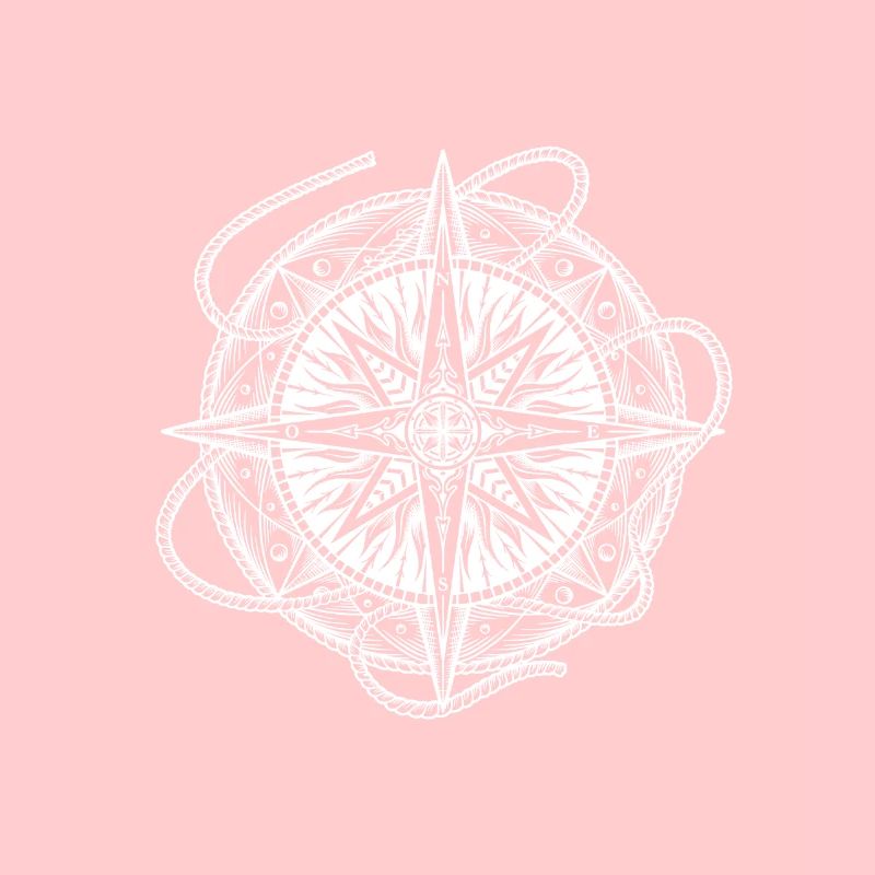 Kompassrose mit Schiffstau