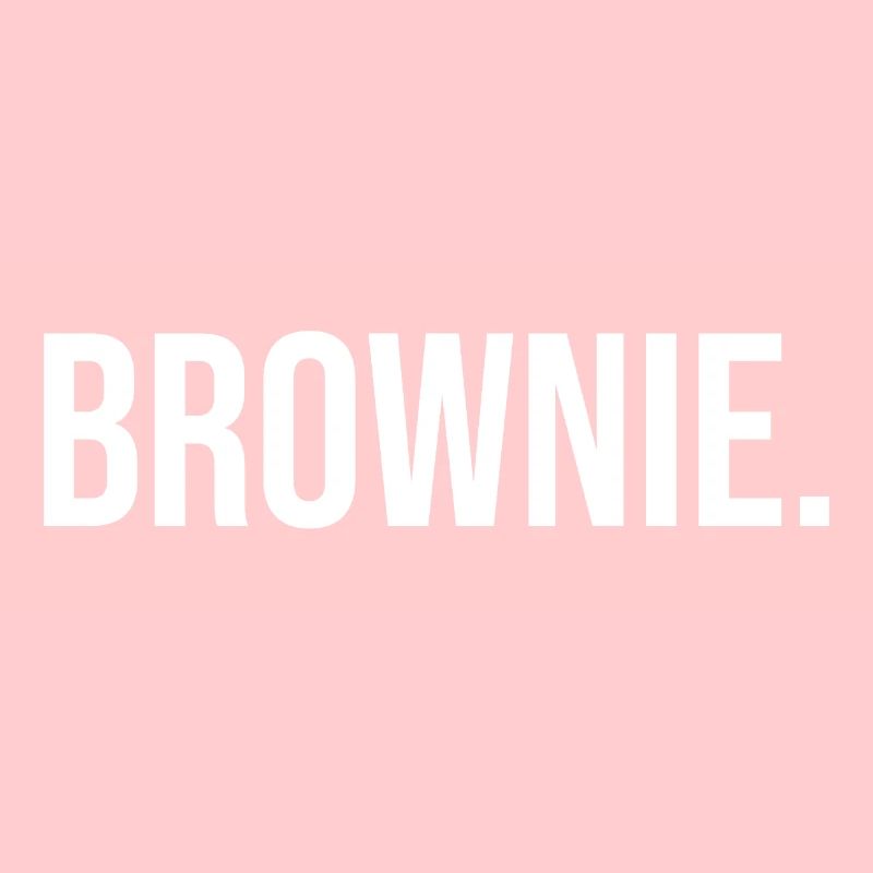 Brownie - Bruin haar - wit