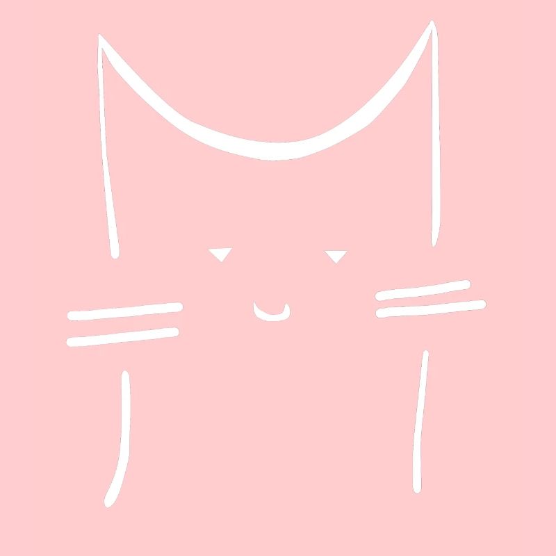 Mignon Mignon Lignes Blanches Chaton Face Chat