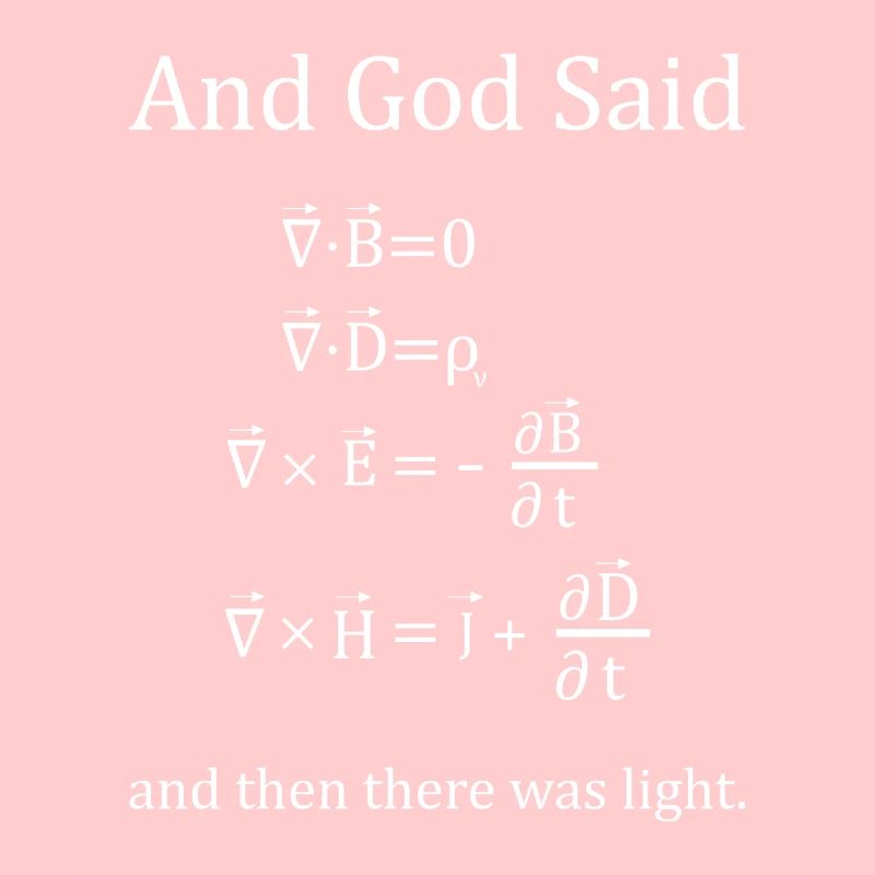 And God said there will be light - Maxwell equation