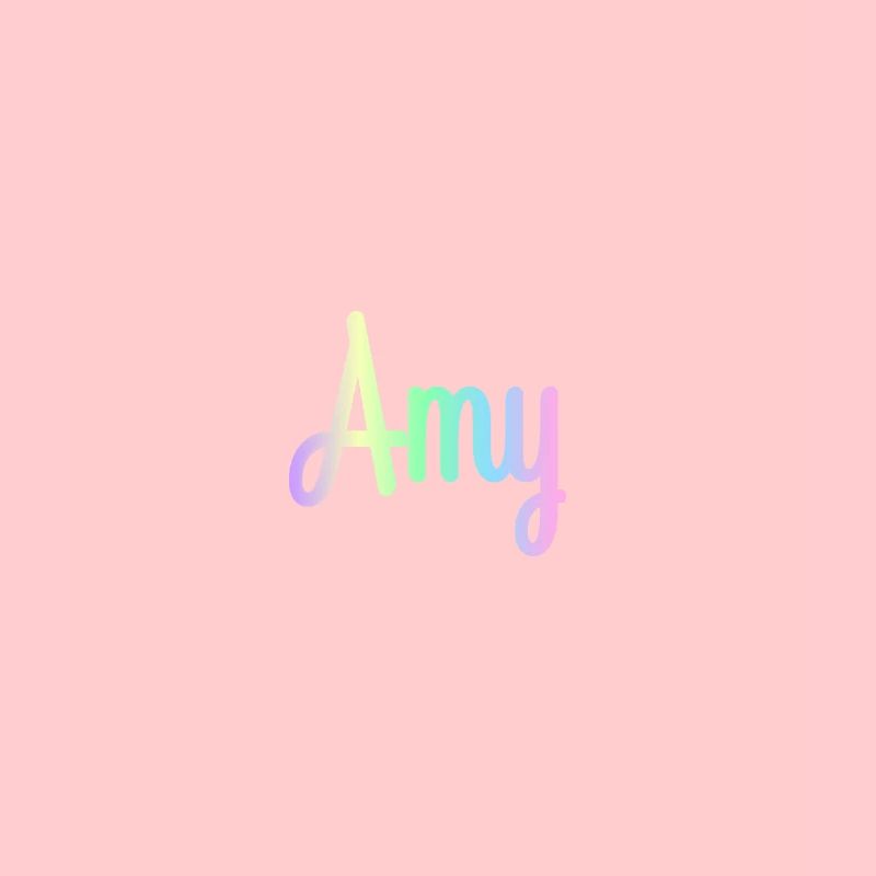 AMY Rainbow Minimalist Cursive