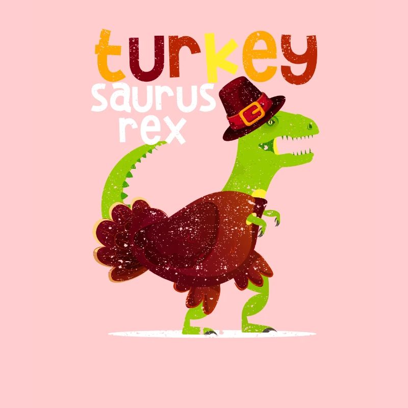 Dinosaur Thanksgiving Turkey Saurus Rex Pilgrim