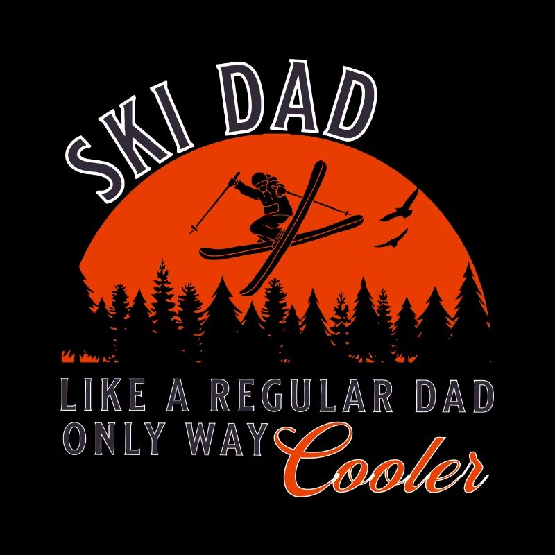 Ski Dad Funny Cute Winter Skiing