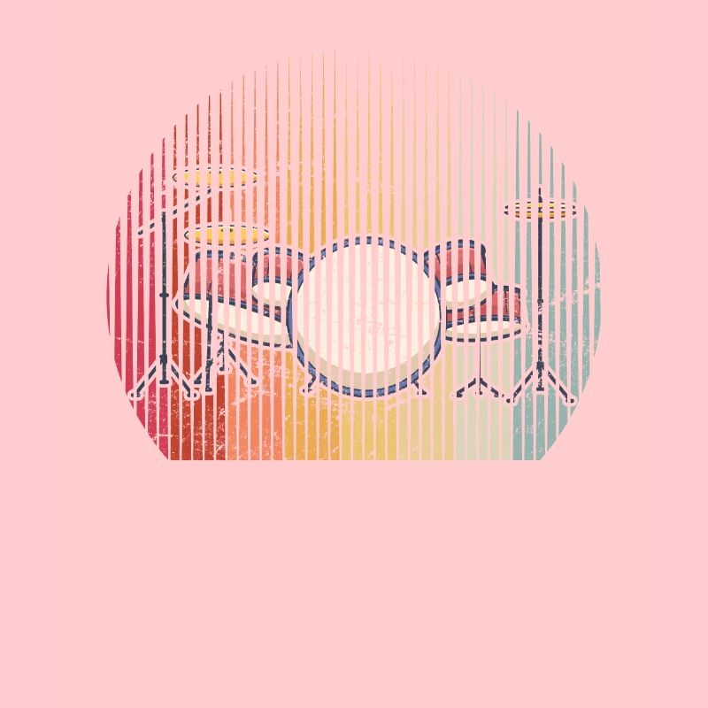 Drums Drummer Band Drumset Retro Percussion Drums