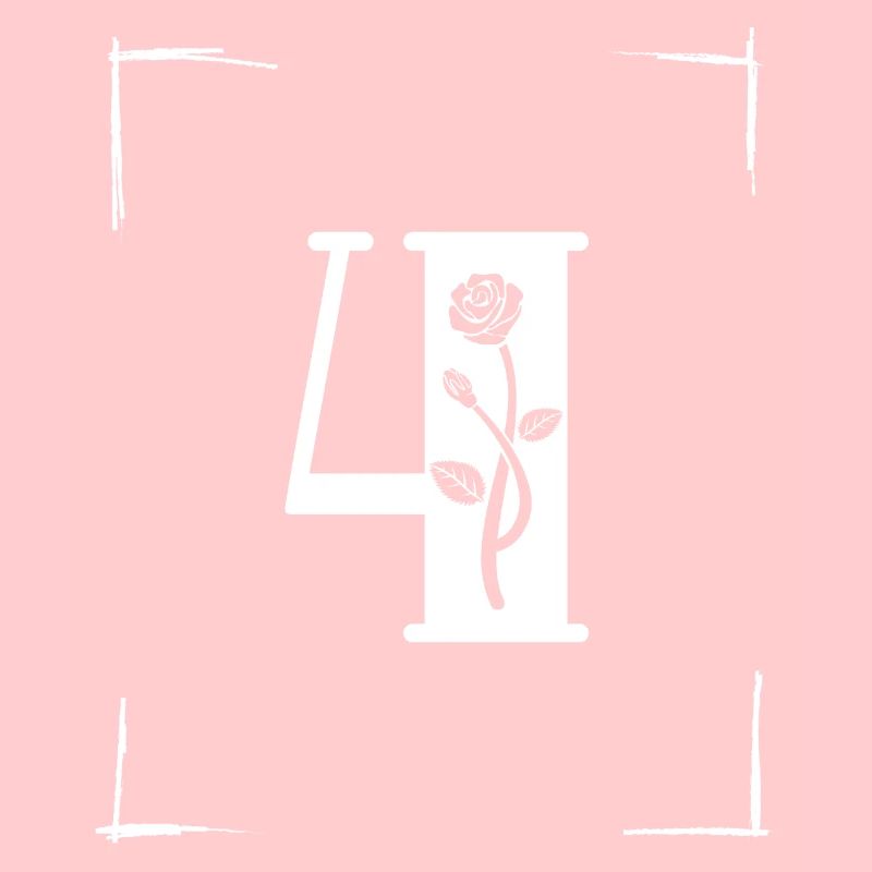number 4 initial