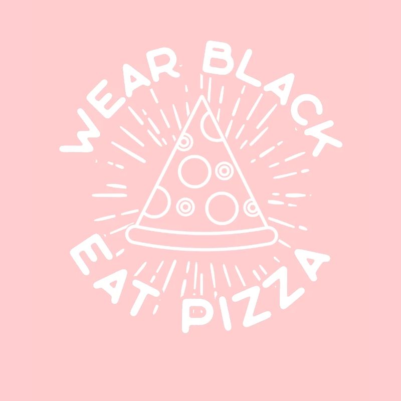 Tragen Sie Black Eat Pizza