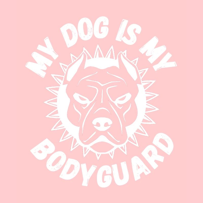 Conception de chien: mon chien est mon bull terrier garde du corps