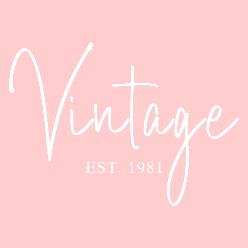 Vintage Est. 1981 Jahrgangsdesign Script Geschenk