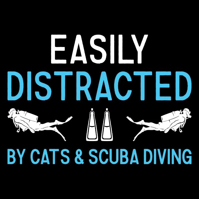 Scuba Diver Distracted By Cats And Scuba Diving