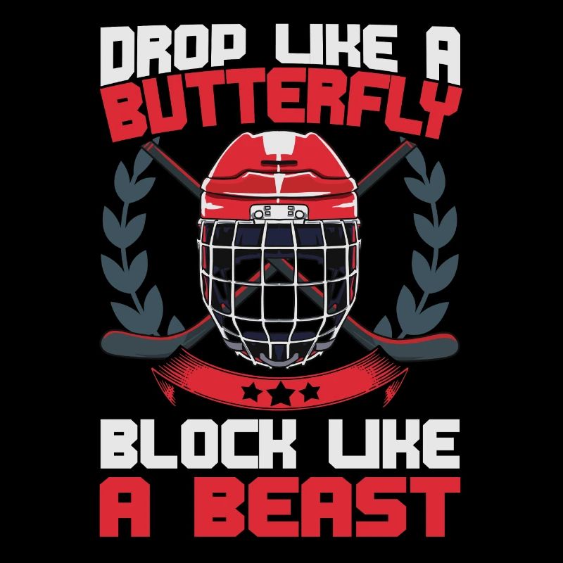 Laissez tomber comme un bloc papillon comme une bête de hockey sur glace