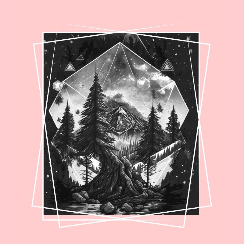 Geometric Nature Trance Polygon Abstract Mystical