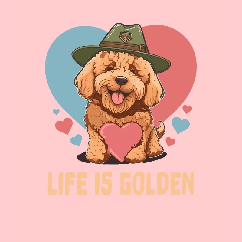La vie est dorée Goldendoodle papa Doodle Maman mignonne