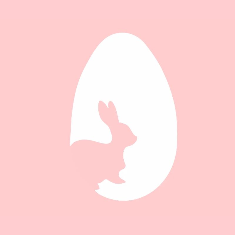Rabbit in the easter egg