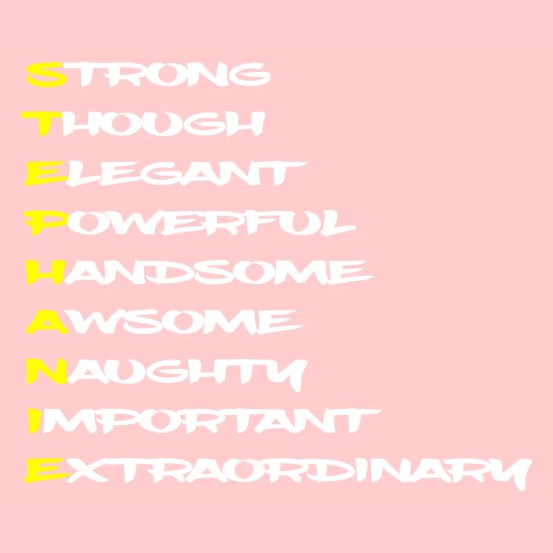 STEPHANIE first name from adjectives form character