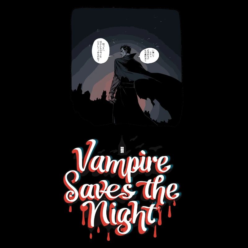 Comic Ausschnitt Style - Vampire Saves the Night